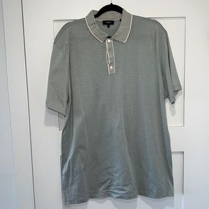 Theory XL Polo striped light-blue & white